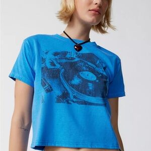 Record Player Alexa Crew Neck Baby Tee